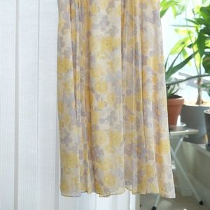 Aritzia Floral Midi Skirt